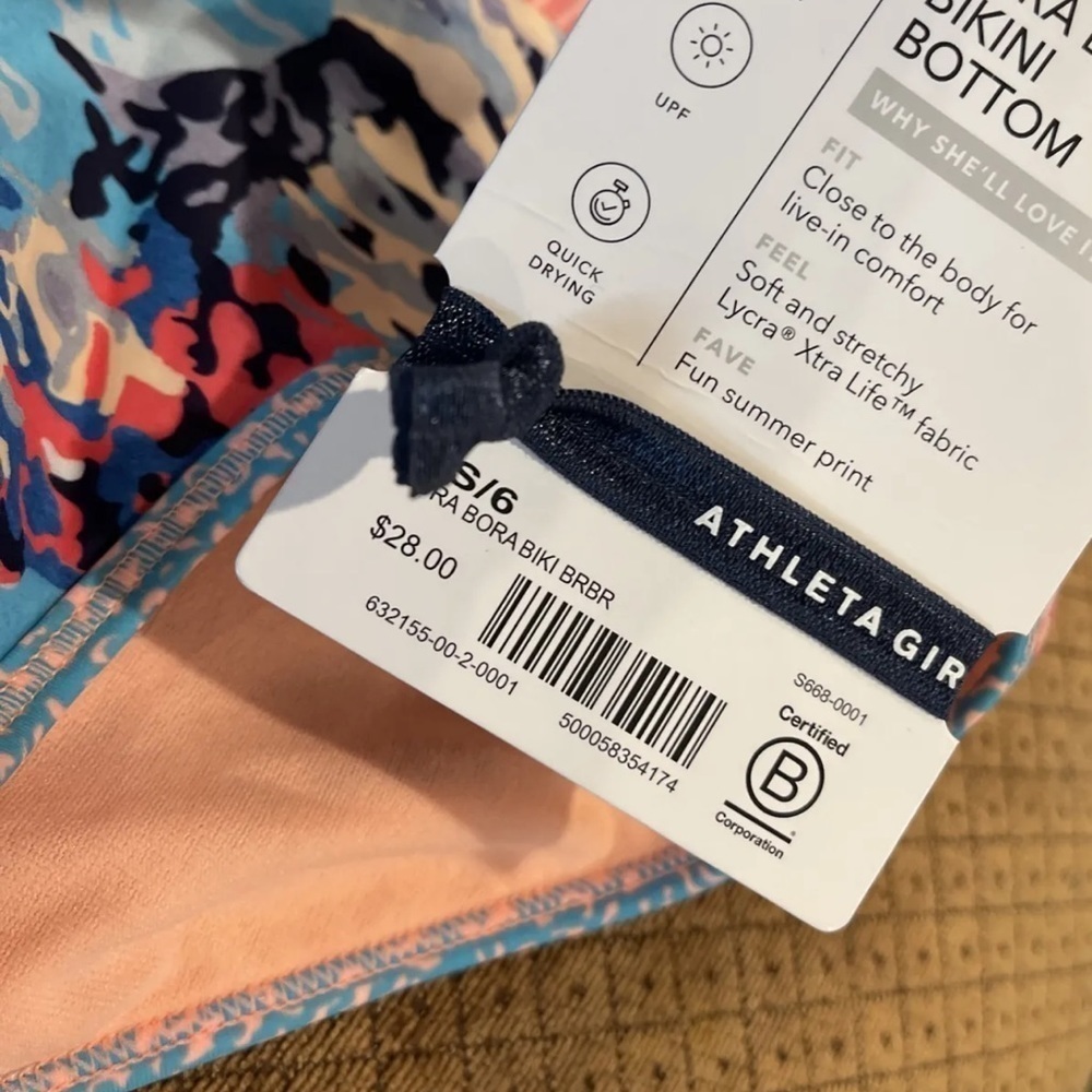Athleta Girl Bora Bora Floral Bikini Swim Bottoms NWT Sz XS - Picture 4 of 5
